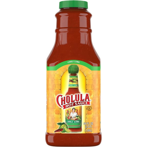 Cholula Chili Lime Hot Sauce, 64.0 fl oz Bottle