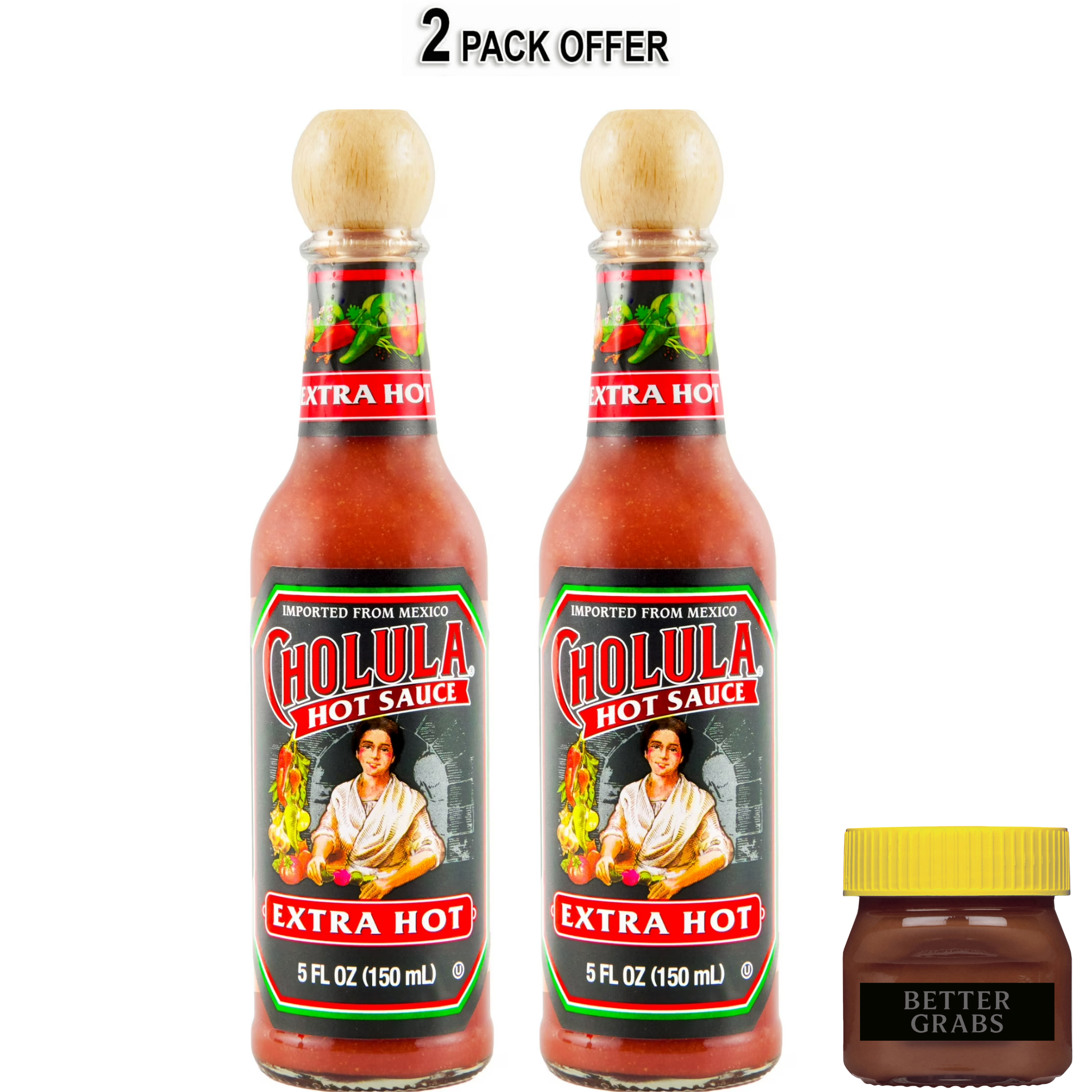 Cholula Extra Hot Sauce, 5.0 fl oz