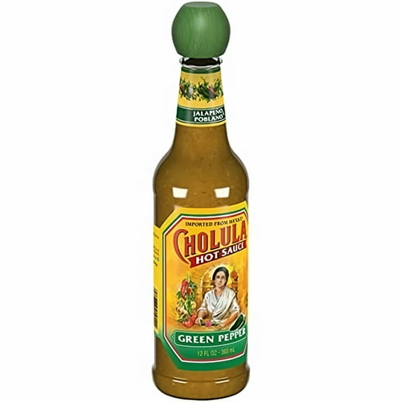 Cholula Green Pepper Hot Sauce, 12 fl oz (Pack of 4)