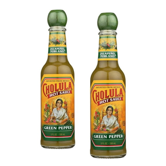 Cholula Hot Sauce, Green Pepper, 5 OZ, Pack of 2