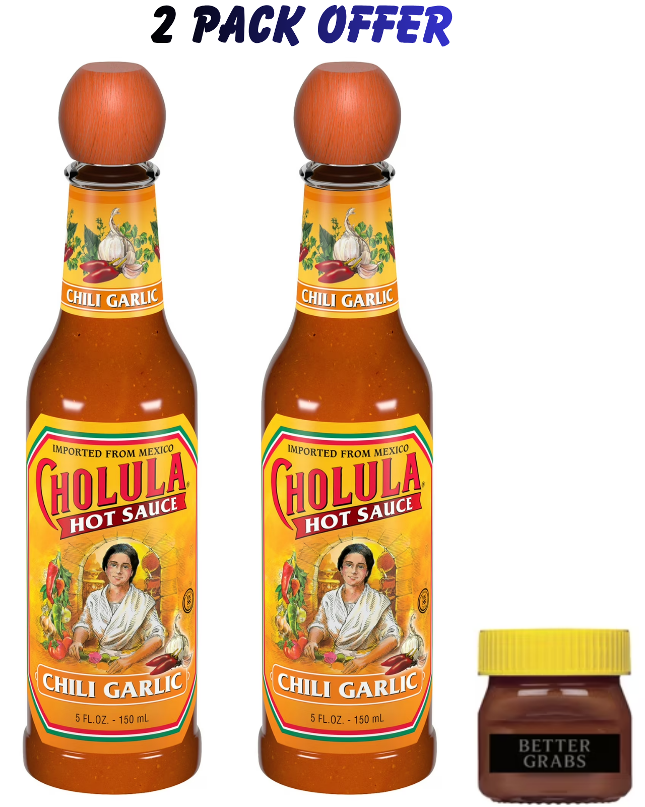 Cholula Kosher Chili Garlic Hot Sauce, 5.0 fl oz