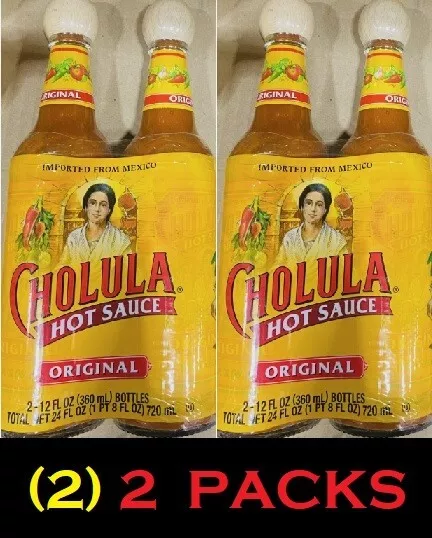 Cholula Mexican Hot Sauce Original Flavor 12 fl oz Bottles X2 ( 2 ) 2 PACKS