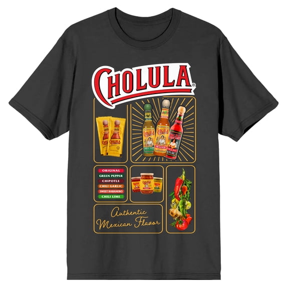 Cholula Multi Icons Logo Tee for Adult Fans-XL - Walmart.com