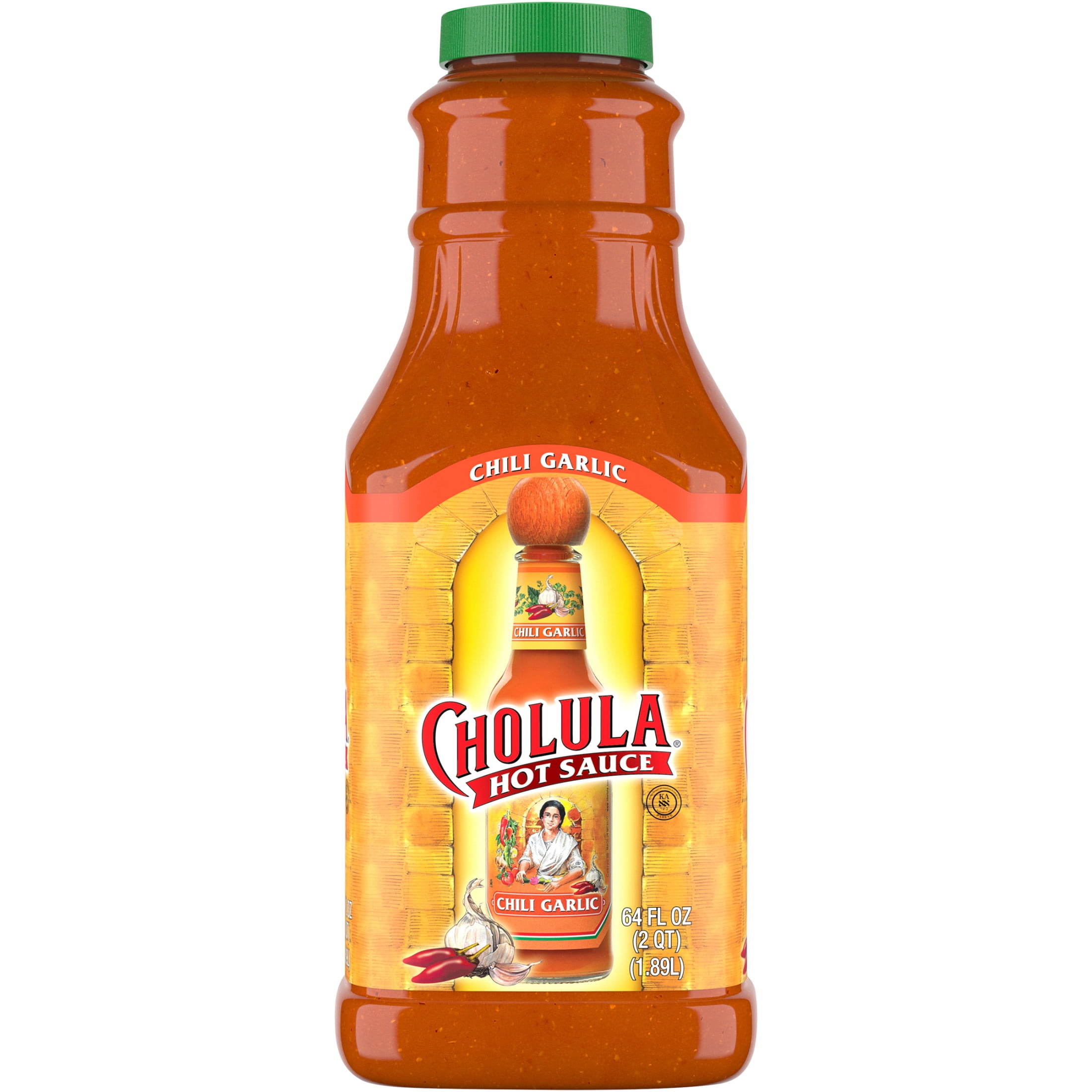 Cholula Non-GMO Chili Garlic Hot Sauce, 64 fl oz Bottle