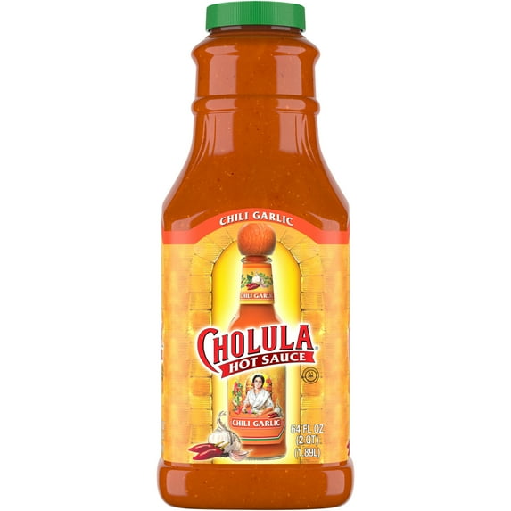 Cholula Non-GMO Chili Garlic Hot Sauce, 64.0 fl oz Bottle