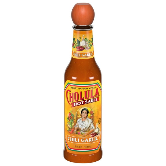 Cholula Non-GMO Kosher Chili Garlic Hot Sauce, 5.0 fl oz Bottle