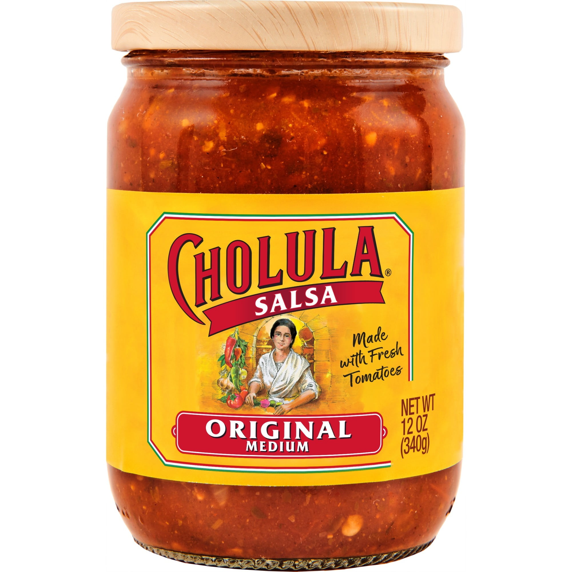 (6 pack) Cholula Gluten Free Original - Medium Salsa, 12.0 oz Jar