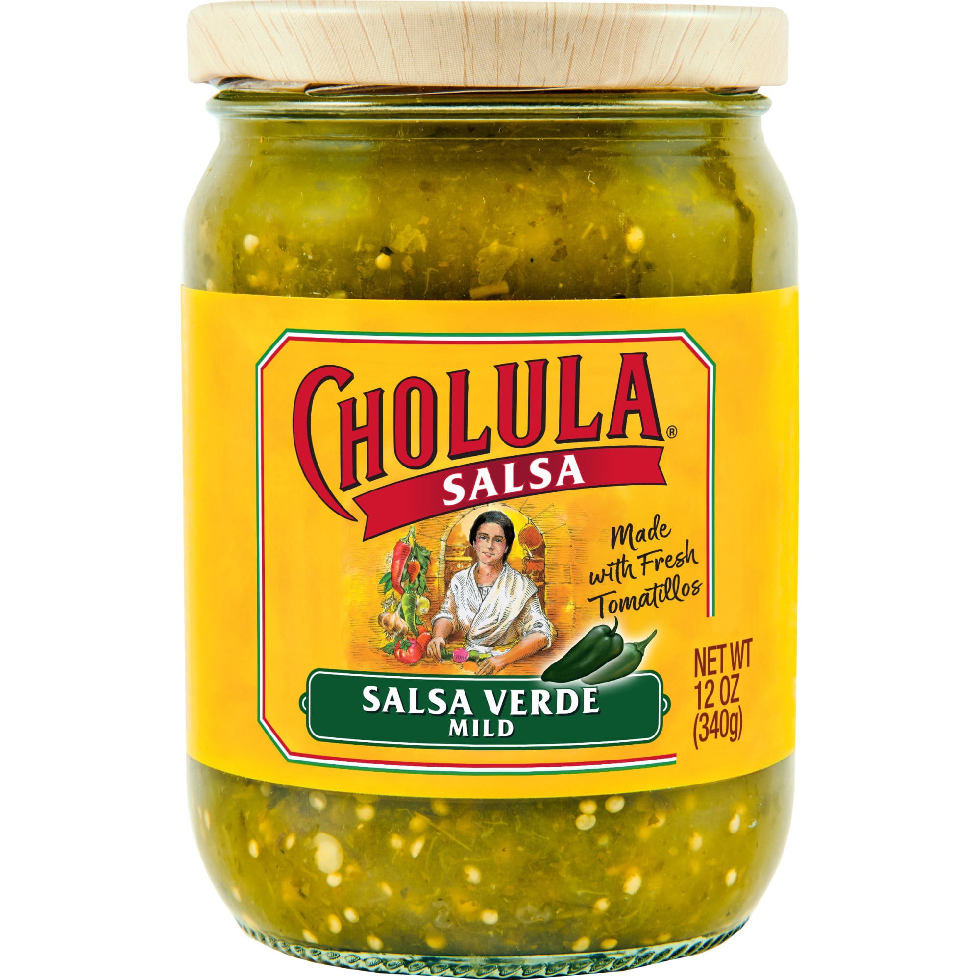 (6 pack) Cholula Salsa Verde - Mild Salsa, 12.0 oz Jar