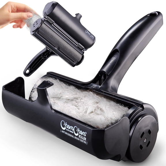 ChomChom Roller Pet Hair Remover Reusable Lint Roller, Black