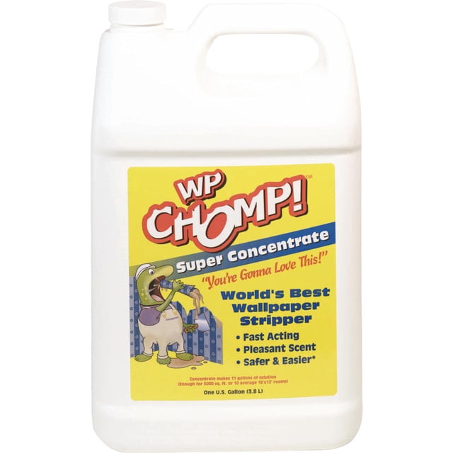 WP Chomp Wallpaper Stripper & Sticky Paste Remover – Citrus Scent, 128 Fluid Ounces (1 Gallon) Ready-to-Use