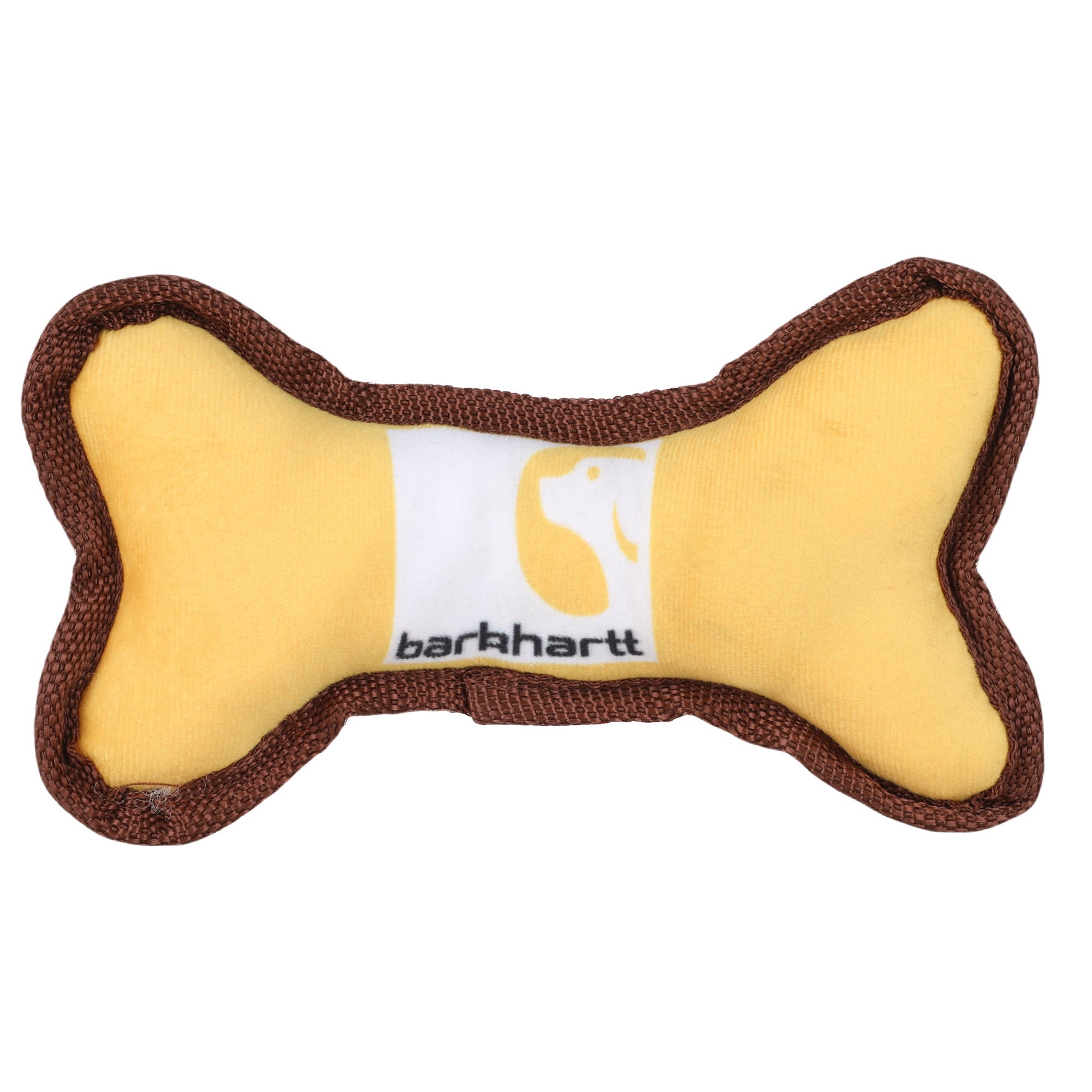 Chomp Haus Barkhartt Bone – Luxurious Plush Dog Toy with Squeaker, Premium Fabric, Embroidered Details, Designer-Inspired Chew Toy, Fun Gift for Medium to Large Dogs & Dog Lovers
