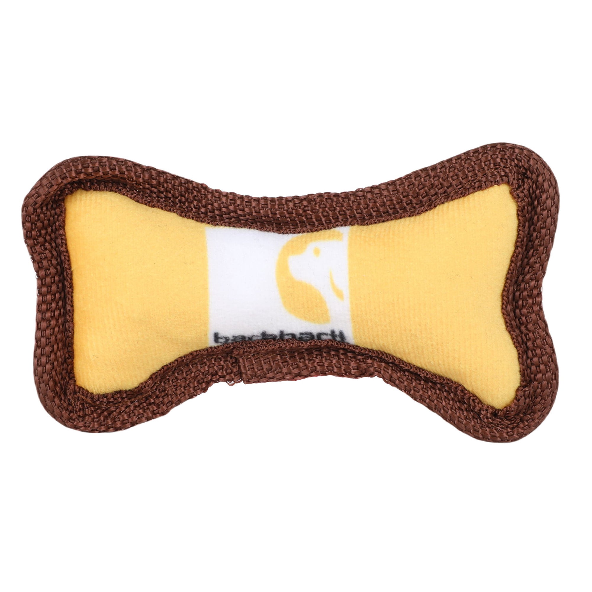 Chomp Haus Barkhartt Bone – Luxurious Plush Dog Toy with Squeaker, Premium Fabric, Embroidered Details, Designer-Inspired Chew Toy, Fun Gift for Small to Medium Dogs & Dog Lovers