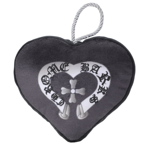 Chomp Haus Chrome Barks – Luxurious Plush Dog Toy with Squeaker, Premium Fabric, Embroidered Details, Designer-Inspired Chew Toy, Fun Gift for Medium to Large Dogs & Dog Lovers