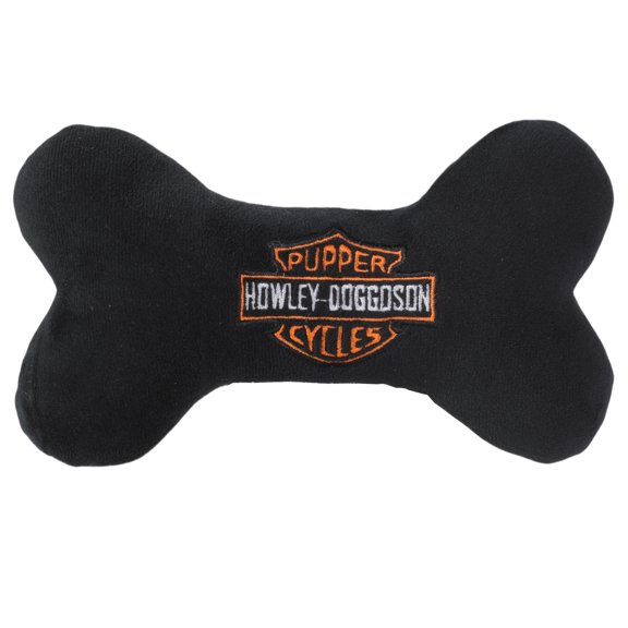 Chomp Haus Howley Doggoson Bone – Luxurious Plush Dog Toy with Squeaker, Premium Fabric, Embroidered Details, Designer-Inspired Chew Toy, Fun Gift for Medium to Large Dogs & Dog Lovers
