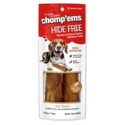 Chomp 'ems Chicken & Peanut Butter Hide Free Dog Chews - Rawhide Free Dog Treats - No Hide Alternative Chew Treat for All Life Stages, 7", 2 Count