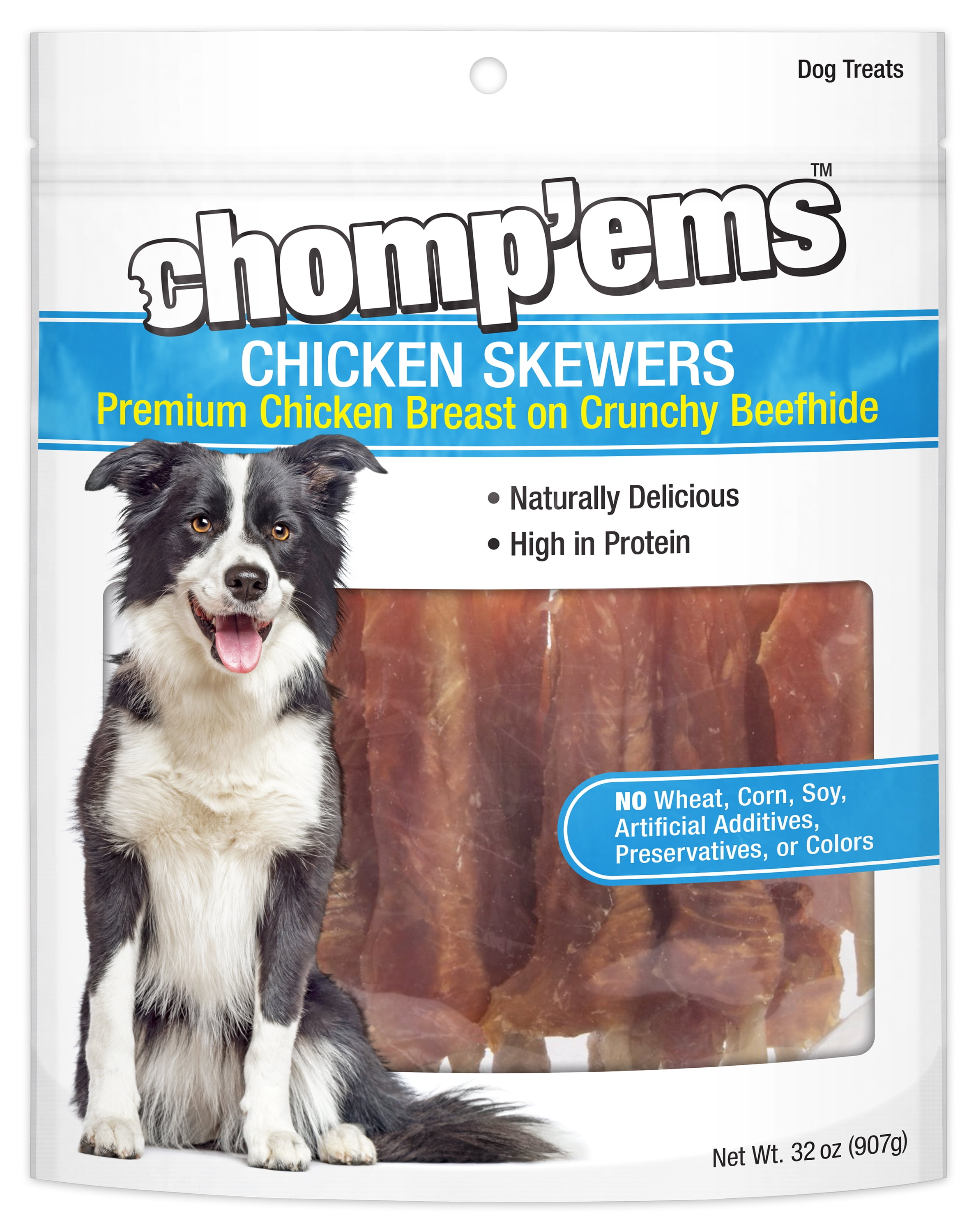 Chomp'ems Chicken Skewers, 32 oz - All Natural Rawhide Wrapped with ...