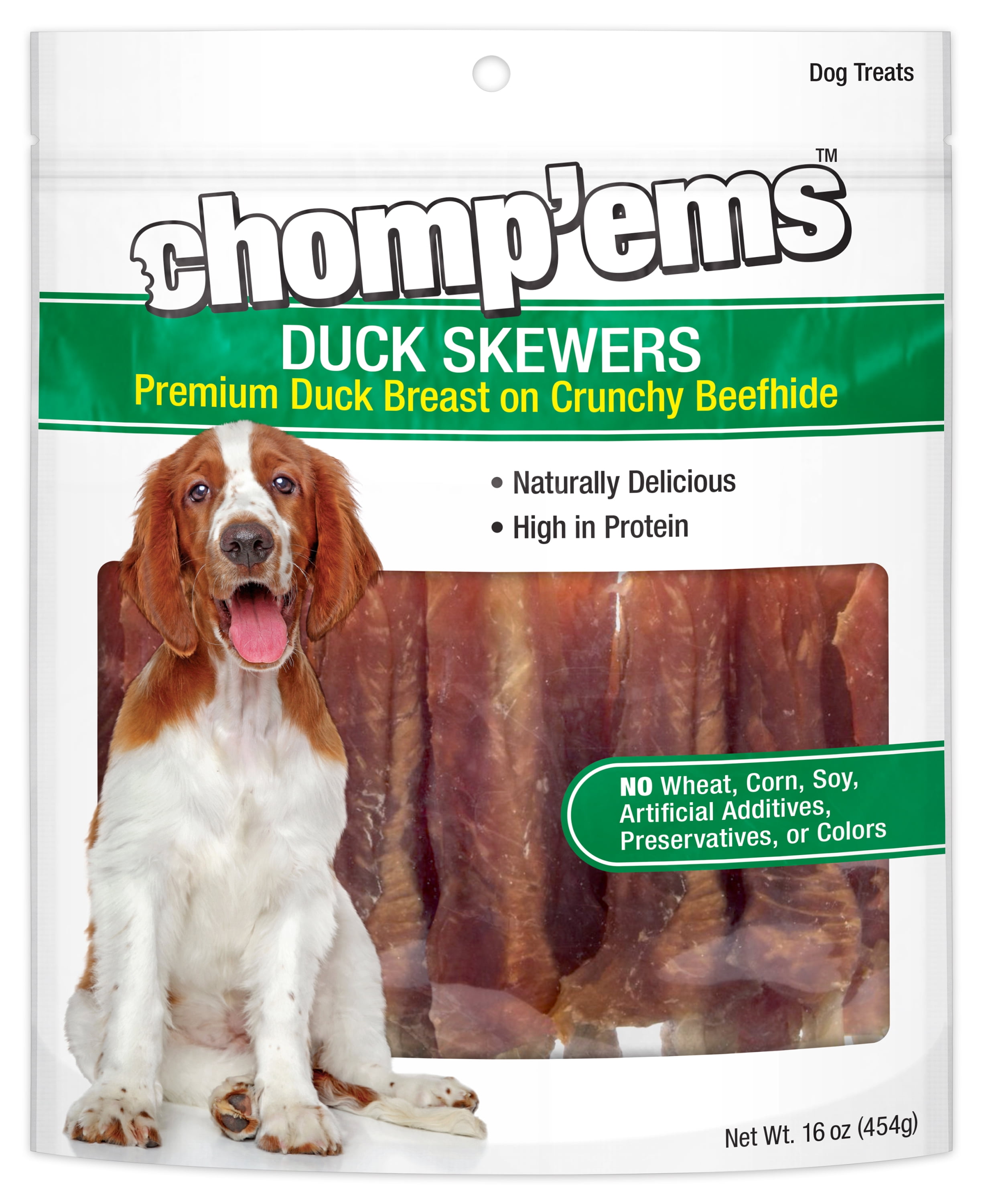 Chomp'ems Duck Skewers, 16 oz All Natural Rawhide Wrapped with