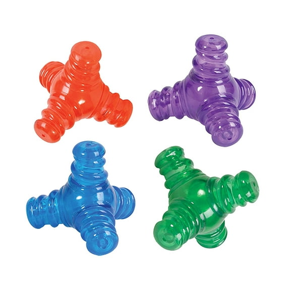 Chomper WB11728M Assorted Colors Mongoose 4 Prong Squeaker Dog Toy