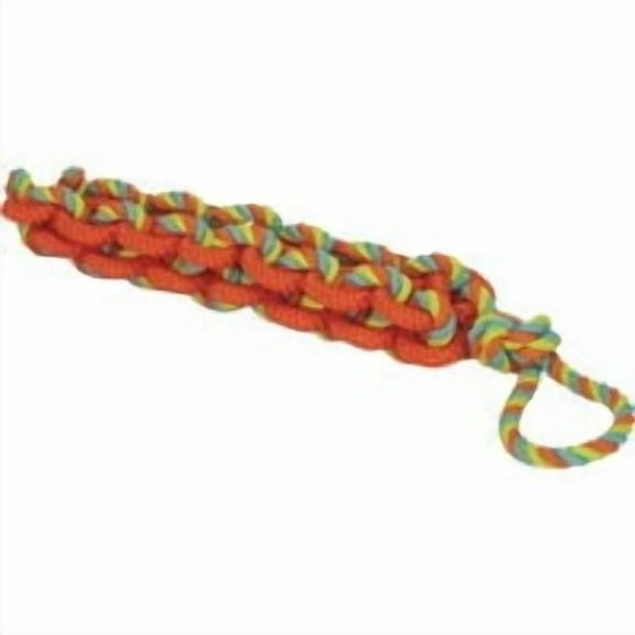 Chomper Braided TPR Rope Tug Dog Toy - Chewable, Braid Dog Tug Toy - Single Piece, Multicolor