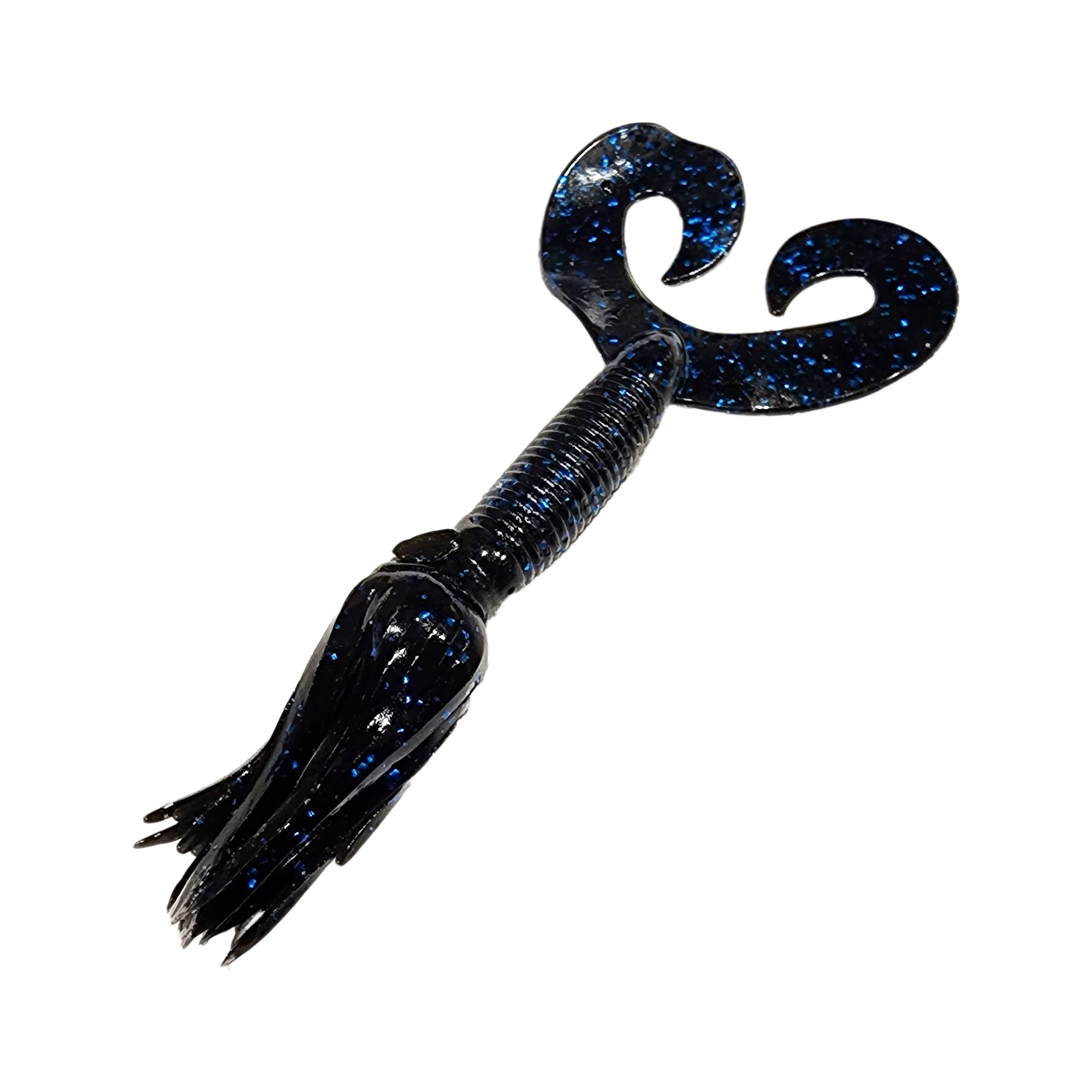Chompers Skt Grub DoubleTail 4'' Black/Blue Flake 10pk