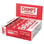 Chomplings Grass-Fed and Finished Original Beef Mini Jerky Meat Sticks, 4g of Protein (24 Count), Certified Gluten Free and Free From Top 9 Allergens