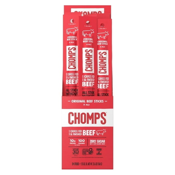 Chomps Original Beef 1.15oz 24 Count