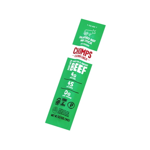 Chomps Mini Jalapeno Beef Chomplings Sticks .5oz