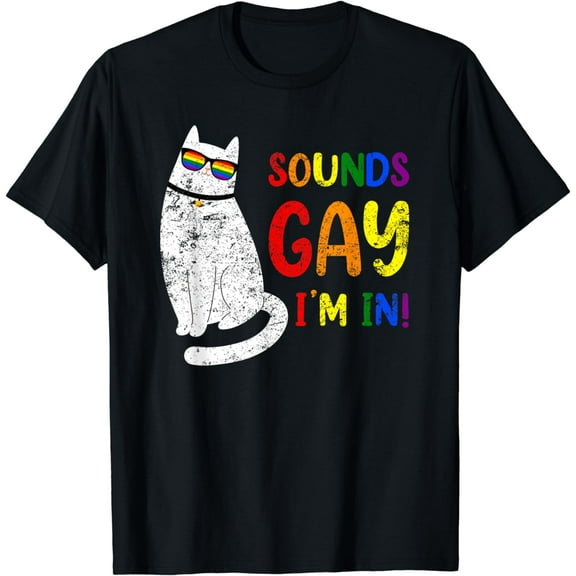 Chonk Cat Funny Kitty LGBT Pride Rainbow T-Shirt