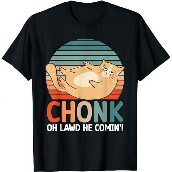 Chonk Cat Scale Meme Funny Retro Humorous Vintage Kitty Fan T-Shirt