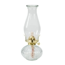 Chonsun Oil Lamp 12.6" Vintage Gold Accent Home Decor Clear Glass Chimney