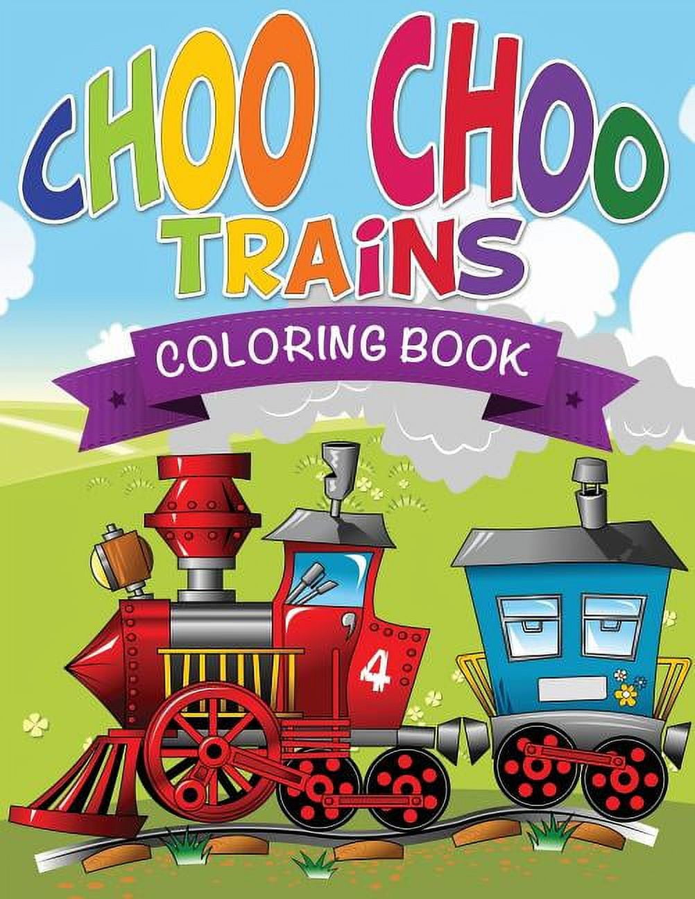 Trains Coloring Book: A Fun and Relaxation Colouring Book for Adult & Kids Stress Relieving Designs! [Book]