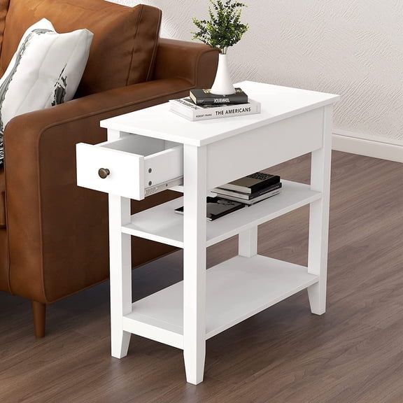 ChooChoo Side Table Living Room with Drawer and Shelf
