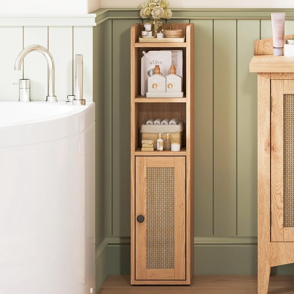 ChooChoo Small Bathroom Storage Cabinet with Adjustable Shelf