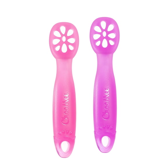 ChooMee FlexiDip Silicone Baby Learning Utensil, 2 Count