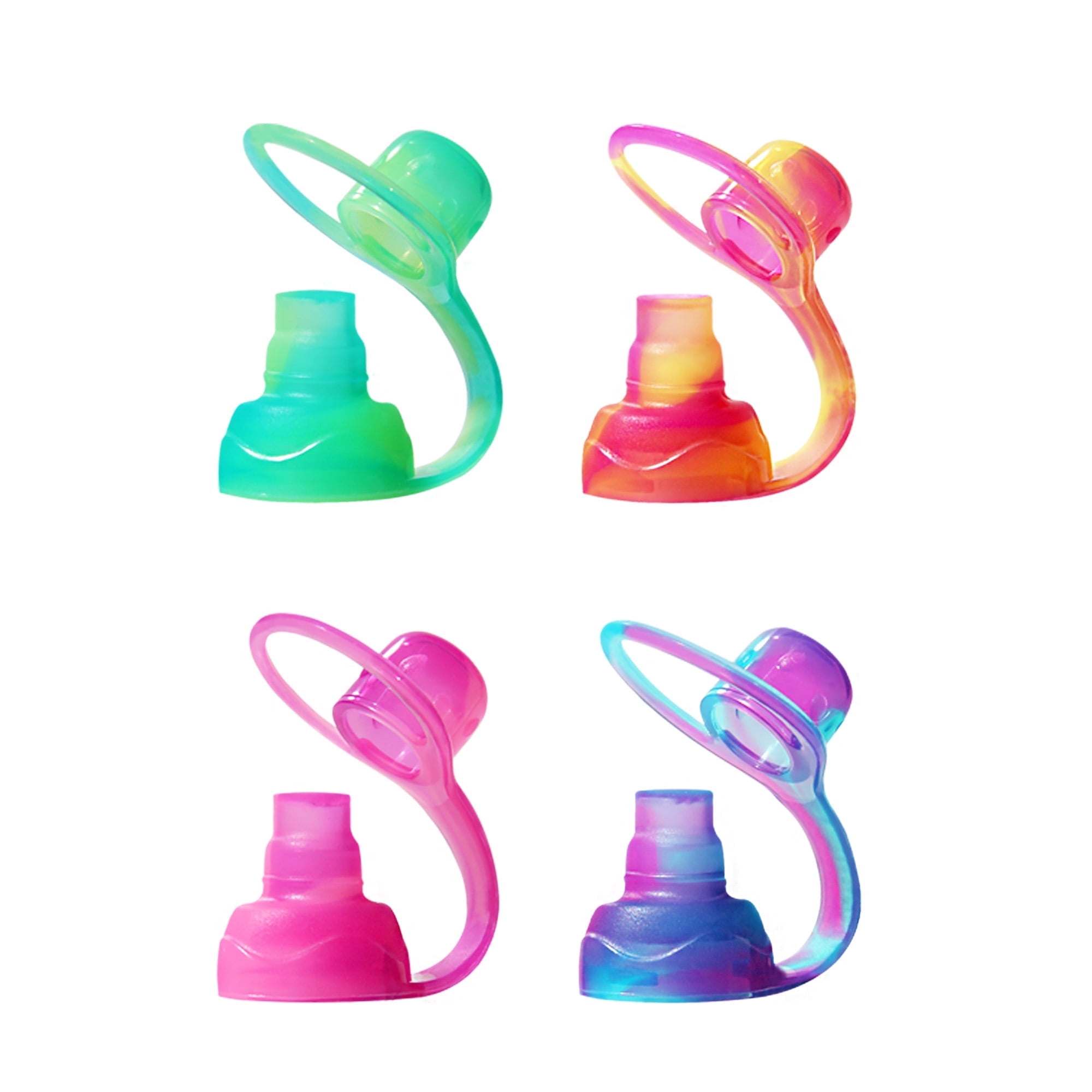 ChooMee SoftSip Silicone Food Pouch Top, 4 CT, Toddler Snack, No Spill ...