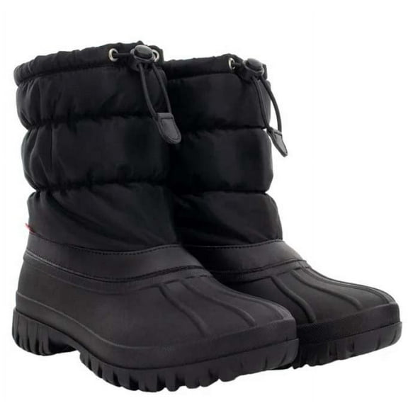 Chooka Women's Nylon Mid-Calf Winter Snow Boot | Outdoor Cold Weather Faux Fur Puffer Boot
