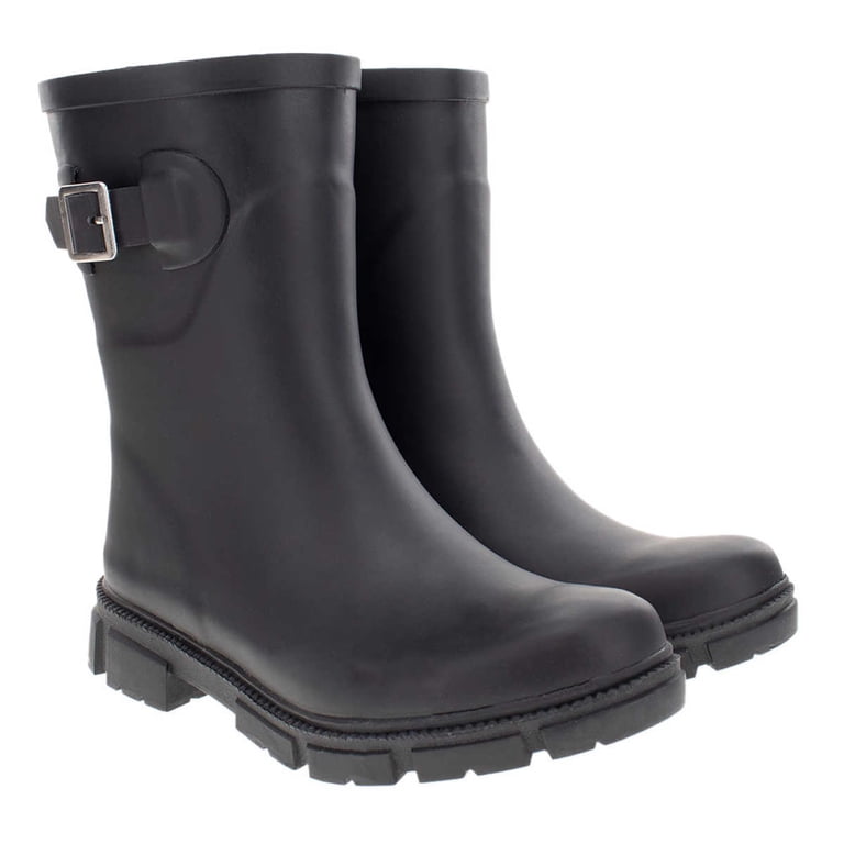 Chooka womens Solid Delridge Mid-Height Rain Boot Black, New In Package - 9 Chooka Women main image 3