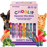 Choolip Variety Pack Vita Stick Treats for Dogs and Cats – 49 Sticks