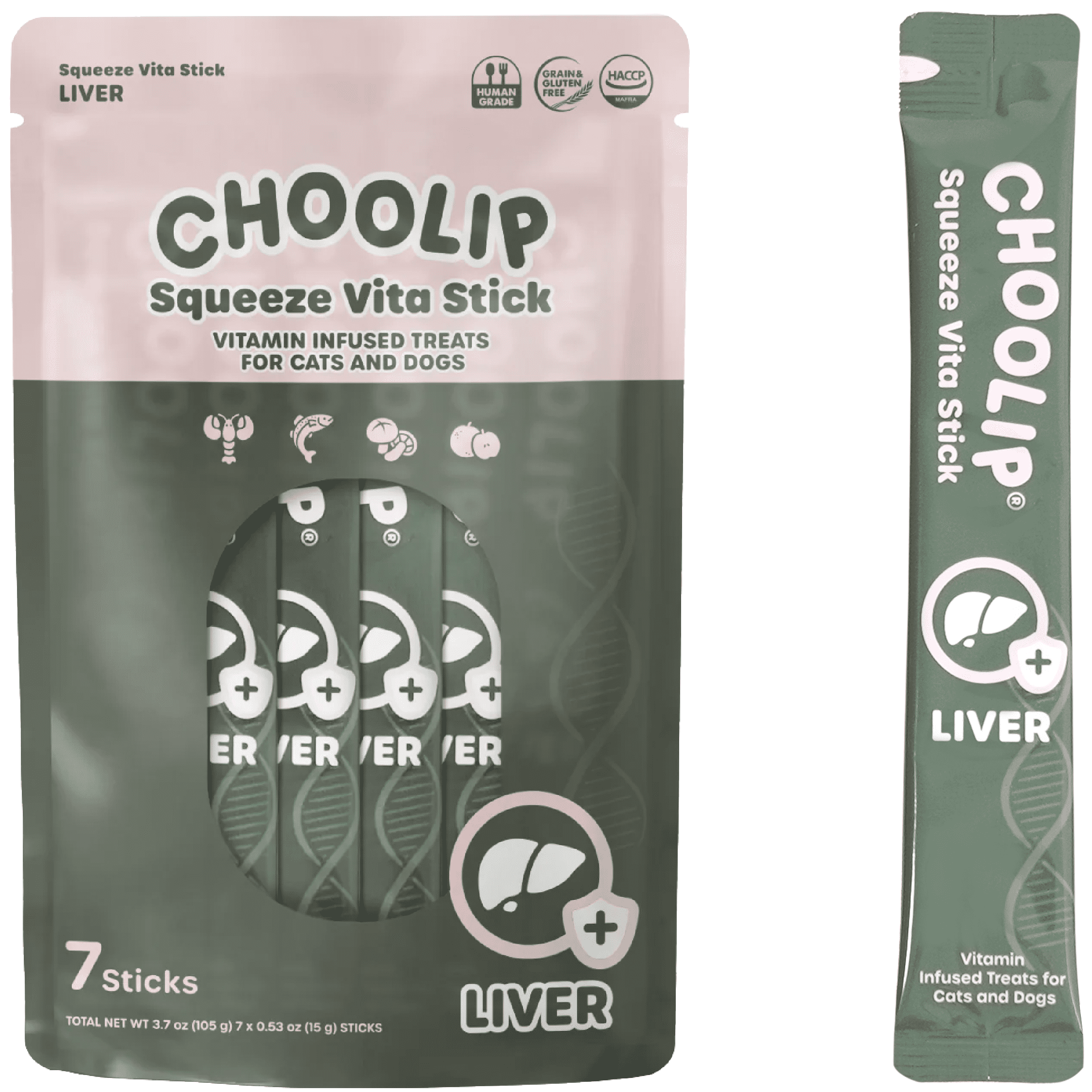 Choolip Squeeze Vita Stick for Liver. Natural Cat Treats with Milk ...