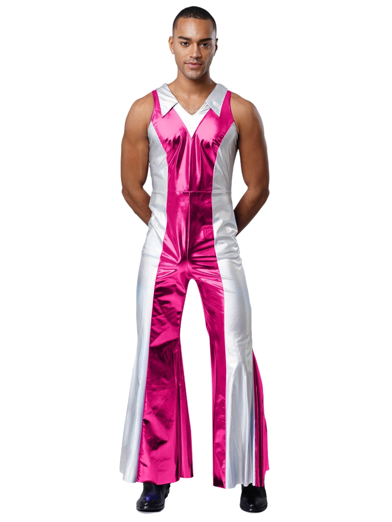 Combinaison Disco 70s/80s – Paillettes, Flare, Pour Femme, Halloween, Cosplay, Soirée, Du S Au XXL