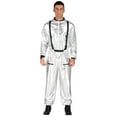 thumbnail image 1 of Choomomo Men's Astronaut Alien Space Suit Metallic Shiny Mock Neck Long Sleeve Jumpsuits Outfits Silver XXL, 1 of 7