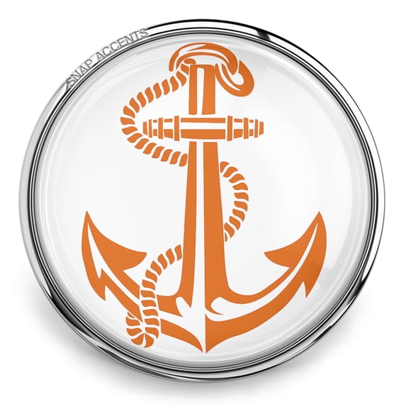 Choose Color | Anchor Snap Jewelry Ginger Charm Button, For Interchangeable DIY Customizable Accessories