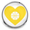 thumbnail image 1 of Choose Color | Basketball Heart Snap Jewelry Ginger Charm Button, For Interchangeable DIY Customizable Accessories, 1 of 10