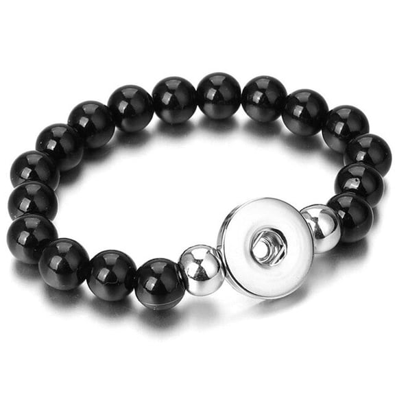 Choose Color | Bead Pearl Bracelet Snap Jewelry Fits 18MM 20MM Ginger Charm Buttons