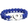 thumbnail image 1 of Snap Jewelry Bead Sparkle Stretch Bracelet with Blue Rhinestone Beads and 18MM Snap Holder, 6.5 Inch, 1 of 2