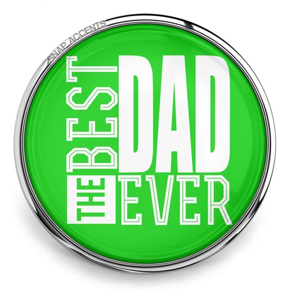 Choose Color | Best Dad Father's Day Snap Jewelry Ginger Charm Button, For Interchangeable DIY Customizable Accessories