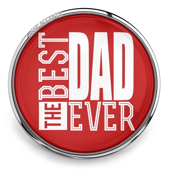 Choose Color | Best Dad Father's Day Snap Jewelry Ginger Charm Button, For Interchangeable DIY Customizable Accessories