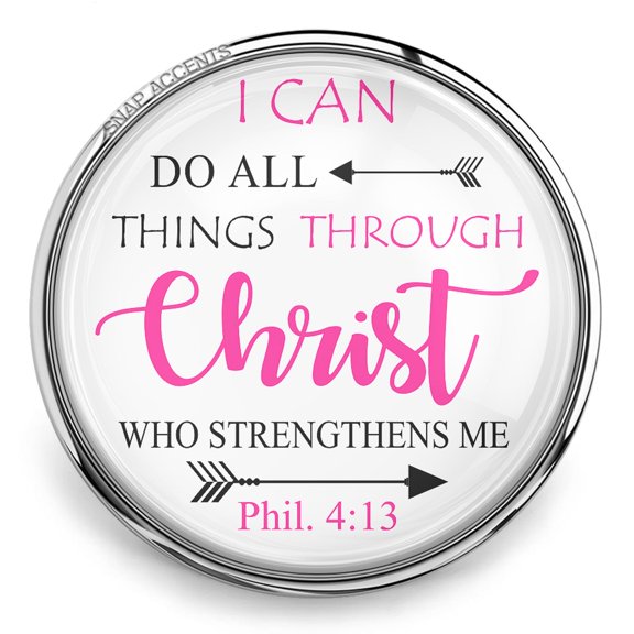 Choose Color | Bible Verse Snap Jewelry Ginger Charm Button, For Interchangeable DIY Customizable Accessories