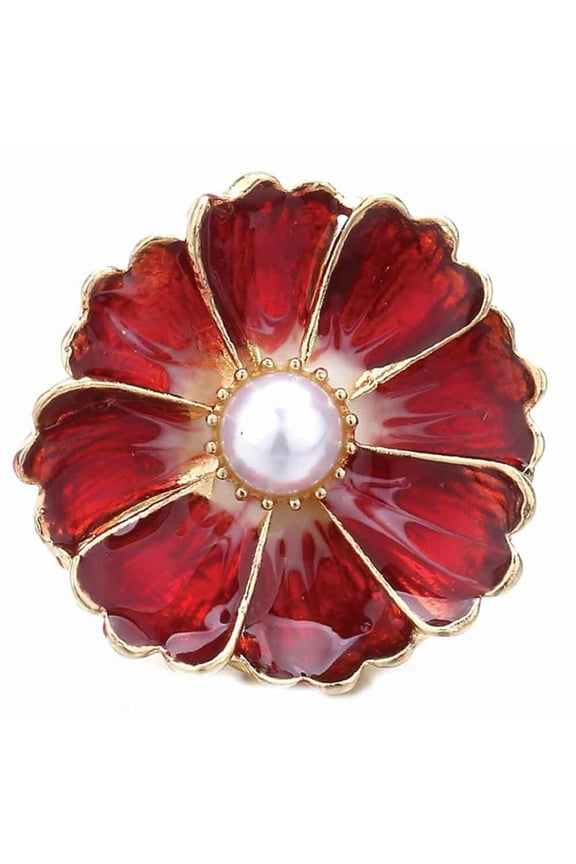 Choose Color | Big Pearl Flower Snap Jewelry Ginger Charm Button Fits Custom Necklaces, Bracelets