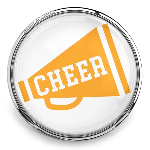 Choose Color | Cheerleader Sports Snap Jewelry Ginger Charm Button, For Interchangeable DIY Customizable Accessories